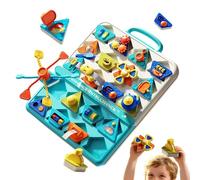 Sensory Boards - Fine Motor Skills Learning Activity Board with Handles Multi Faceted Educational Toy For Kids Preschool Classroom Travel Airplane Car