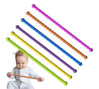 Sensory Fidget Noodles - 6-Piece Stretchable Silicone Toy Set | Elastic Texture | Calming & Focus-Enhancing Tool For Classrooms Travel & Daily Stress Relief