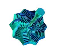 Sensory Fidget Toy - 3D Spiral Star Spinner, Retractable Galaxy Shapes with Smooth Motion, Stress Relief Tool with Desk Stand, Kids Teens Adults Home Classroom Office