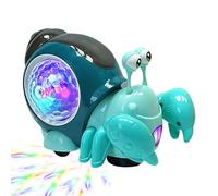 Sensory Play Snail Toy, Battery Operated Snail Toy, Obstacle Avoiding Snail Toy, Toddler Interactive Crawling Toy, Sensory Snail Toy for Boys and Girls, Kid's Crawling Snail Toy, Light-up Crawling Toy