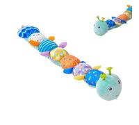 Sensory Plush - Caterpillar Teether for Infant Soothing with Soft Textures & Gentle Chew Features for Multi Sensory Elements Designed To Early Development for Travel, Nursery, Crib