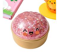 Sensory Squeeze Toy - Soft Glitter Fidget, Rainbow Dumpling Balls with Jumbo Size, Stress Relief with Texture, for Children Teens Adults Students Home Office Work Study, Fun Relax Focus