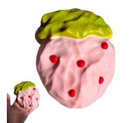 Sensory Squeeze Toy - Soft Stretchy Strawberry Fidget Toy for Stress Relief | Non-Sticky Squishy Toys for Adults Teens Kids Boys Girls Women Men Birthday Holiday Christmas Stocking Stuffer