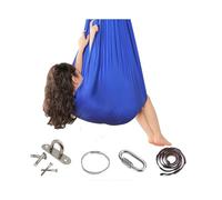 Sensory Swing Aerial Silks Indoor Steady Hanging Seat Chair Kid Swing Hammock Yoga for Autism ADHD Aspergers (Royal Blue, Size : 150*280CM)