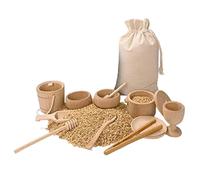 Sensory Table Toys - Sensory Bin Tools | Herramientas De Contenedor Sensorial, 10 Herramientas De Contenedor Sensorial, Juguetes De Madera para Niños, Aprendizaje Educativo Suco Y Pinzas De Ma