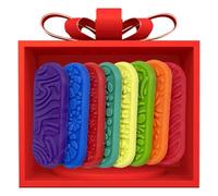 Sensory Toy, After-School Play 8 piezas Soft, Silicone Fidget Toy Sensory Block for Over 3 Years Old, Pupils, Boys, Girls, Students, Home, Stress Relief and Focus Development 1,3 x 0,31 x 3,46