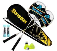 Senston Raquetas de Bádminton,Unisex Adulto Badminton Racket-Incluyendo bádminton Bolsa/2 Raquetas/2 bádminton/2 Sobregrip