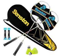 Senston Raquetas de Bádminton,Unisex Adulto Badminton Racket-Incluyendo bádminton Bolsa/2 Raquetas/2 bádminton/2 Sobregrip