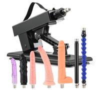 SENSUA Máquina Sexual Automática con Empuje, Equipada con 5 Consoladores y 2 Barras de Extensión, para Mujeres, Hombres y Parejas, Sex Machine Ajustables para Masaje Vaginal, Anal y Masturbación