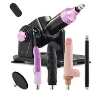 SENSUA Máquina sexual automática, consolador de empuje con barra de extensión con ventosa, 4 consoladores para mujeres, hombres y parejas adultos ajustable a 180° con 5 accesorios