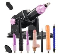 SENSUA Máquina sexual automática, consolador de empuje con barra de extensión con ventosa, 6 consoladores para mujeres, hombres y parejas adultos ajustable a 180° con 8 accesorios