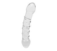 Sensual Glass Rimba Dildo April Transparente - 200 gr