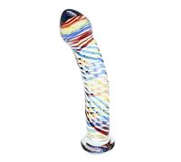 Sensual Glass Rimba Dildo Jane Transparente/Multicolor - 200 gr