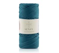 Sensy - Cuerda de Poliéster de 1,5 mm, 164 Yardas, 100% Polipropileno para Macramé y Ganchillo - Regalo para Tejedores (Pavo Real)
