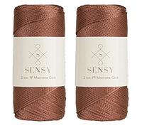 Sensy Premium - Cuerda de poliéster de 2 mm, 230 Metros, 100% Polipropileno, Cuerda de macramé, Cuerda de Ganchillo de 2 mm, Hilo de Ganchillo, Regalo para tejedor (Cobre)