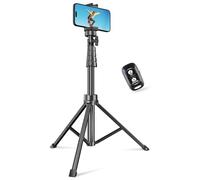 SENSYNE Trípode para teléfono de 62 pulgadas y palo para selfie, soporte extensible para teléfono celular con control remoto inalámbrico y soporte para teléfono, compatible con iPhone y Android,