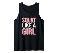 Sentadillas como una Niña Fitness Entrenamiento de Fuerza Atleta Camiseta sin Mangas