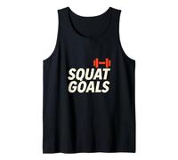 Sentadillas Goals Divertido Gimnasio Entrenamiento Fitness Cita Camiseta sin Mangas