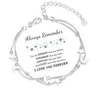Senteria Pulsera ajustable de plata de ley 925 con colgante de corazón para mujeres y niñas, 12.44 centimeters, Plata de ley, No es una piedra preciosa
