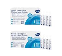 Senti2 - Suero Fisiológico en Monodosis 60 uds, Higiene Nasal, Ocular y Auricular para Adultos y Bebés PACK DE 2