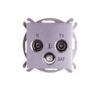 Sentia RD/TV/SAT - Conector de antena final plateado brillante 1453-56 elektro-plast nasielsk 5901752630505