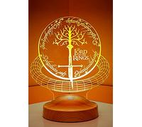 Sentidos 3D Lámpara de noche LED con personajes de El Señor de los Anillos Regalos de Cumpleaños para Escritorio Dormitorio (El Señor de los Anillos - Espada)