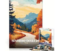 Sentiero Degli Dei, Italia Arte paisajístico Rompecabezas de 1000 Piezas para Adolescentes Rompecabezas Que desarrolla la lógica y la diversión Ensamblaje preciso Regalo Original (38x52cm)