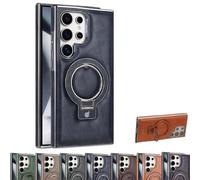 Sentiment Value Leather Phone Case, Sentiment Value Magnetic Anti-Fall Bracket Protective Case, Sentimentvalue for Samsung S25 S24 S23 Ultra Plus (S24Ultra,Blue)
