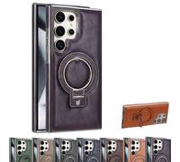 Sentiment Value Leather Phone Case, Sentiment Value Magnetic Anti-Fall Bracket Protective Case, Sentimentvalue for Samsung S25 S24 S23 Ultra Plus (S25,Purple)