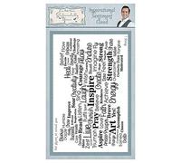 Sentimentally Yours by Phill Martin Inspirational Sentiment Cloud - Sello (Goma, 10,2 x 21 x 0,8 cm), Color Gris