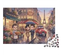 Sentimiento del París Lluvioso Puzzle De Madera 500 Piezas Adultos Y Niños,Regalo Ideal,Deco Pared,14 Años+,Madera,Rompecabezas,Desafío,Educativo,Anti-estrés,Reto,Relax (52x38cm)
