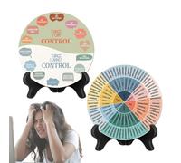 Sentimientos rueda - disco de exhibición de emociones de madera, conjunto -color diagrama de humor | Herramientas para la práctica psicológica, soporte de reflexión mental en el aula, autoconciencia