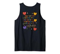 Sentirse Bien Inspirador Querida Persona Detrás De Mí Humanidad Amor Camiseta sin Mangas