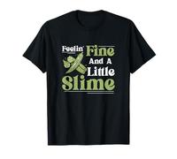 Sentirse bien y un poco de limo divertidos agricultores de okra vegetales Camiseta