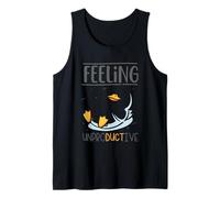 Sentirse improductivo Lindo pingüino Divertido Camiseta sin Mangas