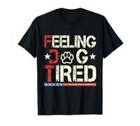 Sentirse Perro Cansado Sutil Perro Anti-Trump Camiseta