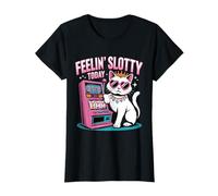 Sentirse Slotty Hoy Gambling Casino Funny Slot Machine Cat Camiseta