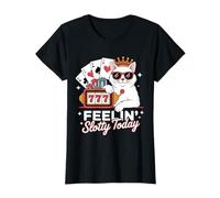 Sentirse Slotty Hoy Gambling Slot Machine Funny Casino Cat Camiseta