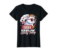 Sentirse Slotty Hoy Gambling Slot Machine Funny Casino Cat Camiseta
