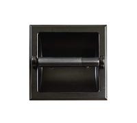 SENTO - Portarrollos de Papel higiénico empotrable clásico Negro, montado en la Pared, de Metal Resistente, con Soporte de Montaje Trasero, en Pared, fácil instalación, Negro Mate