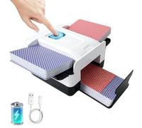 Sentoo Mezclador de cartas silencioso y recargable para 2 juegos de cartas de 2000 mAh, mezclador eléctrico automático para juegos de cartas, Texas Hold'em, póquer, juegos de cartas caseras, blackjack