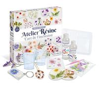 Sentosfera - L'Atelier de Resina - Arte de la inclusión - Kit de ocio creativo - Para hacer posavasos y bonitos medallones con flores secas - Para niños a partir de 10 años - 8381