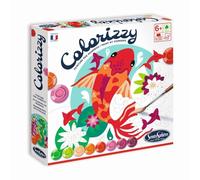 Sentosphère 3904502, diseño Peces Colorizzy, números, Juego de Pintura para niños, Carpa y Caballito de mar, Kit de Manualidades Creativo, DIY, Multicolor, Small
