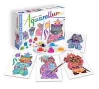 Sentosphere 3906516 Aquarellum Junior - Juego de acuarela para niños, diseño Maneki Neko, kit creativo, kit de manualidades, juego de pintura a partir de 7 años