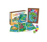 Sentosphere 3908819 Sablimage - Kit de pintura de arena para niños, diseño de reptiles y ranas, kit de manualidades creativo, juego de pintura de arena a partir de 4 años
