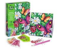 Sentosphère 3920260 - Kit de pintura con diamantes de imitación, diseño de flores y mariposas