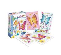 Sentosphère, Schmetterlinge Aquarellum Mini-Kit de Pintura de Acuarela para niños, diseño de Mariposas, Multicolor, Juego de 8 Piezas 0756002