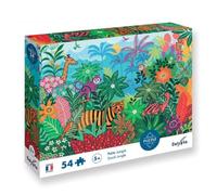 Sentosphere Calypto 3907805 Jungle - Puzle Infantil de 54 Piezas con Tacto Suave, con Piezas Grandes y Superficie Aterciopelada, Incluye póster de puzle, para niños a Partir de 5 años