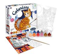 Sentosphere-Cat Colorizzy números, Pintura para niños, Gato, Kit Creativo, DIY, Multicolor, 3904503