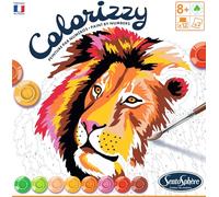 Sentosphère Colorizzy-Kit de Pintura por números para niños, diseño de león y Jirafa, Multicolor, Juego de 14 Piezas 3904500
